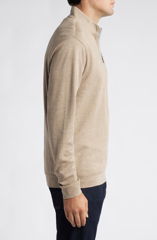 Johnnie-o Sully Quarter Zip Pullover In Cedar