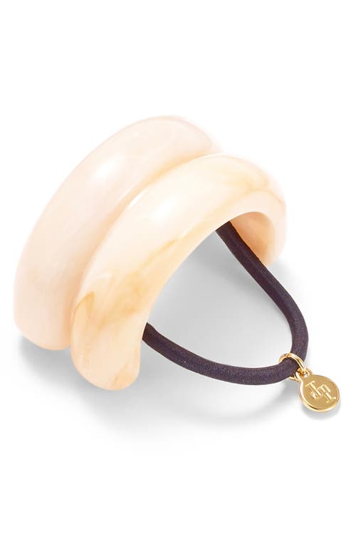 Shop Lelet Ny Marbleized Double Arch Hair Tie In Peach