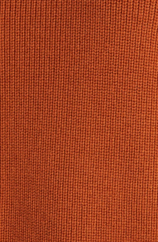 Shop Nordstrom Rib Organic Cotton & Merino Wool Sweater In Rust Gingersnap