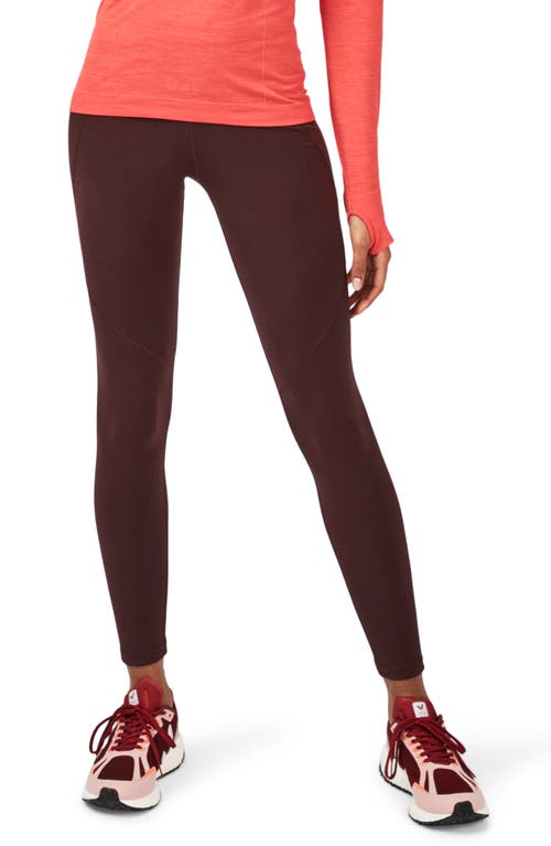 Sweaty Betty Power Workout Pocket Leggings in Black Cherry Purple 