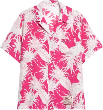 VALENTINO GARAVANI + Sun Surf Camp-Collar Floral-Print Silk Shirt for Men