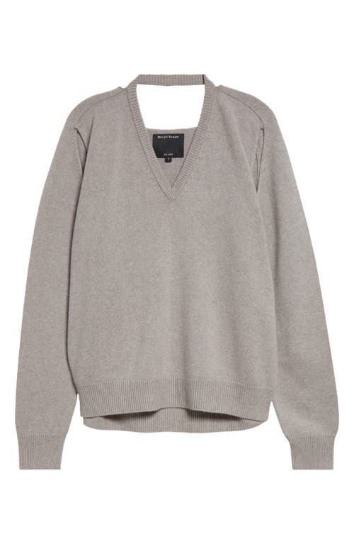 MERYLL ROGGE MERYLL ROGGE CUTOUT CASHMERE V-NECK SWEATER 