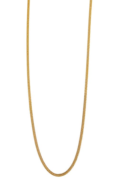 Flat Cable Chain Necklace in Gold