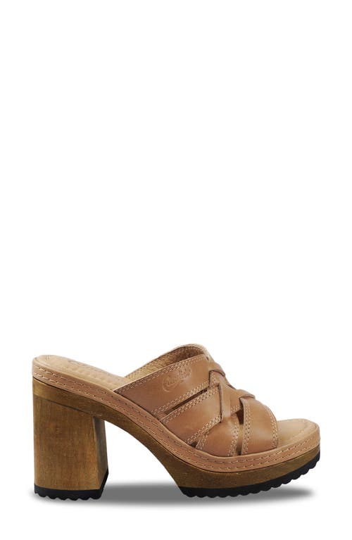 Shop Candies Candie's Fiore Platform Slide Sandal In Natural Leather