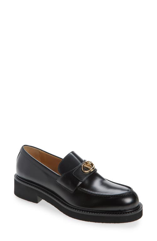 Shop Valentino Garavani Vlogo Locker Loafer In Nero