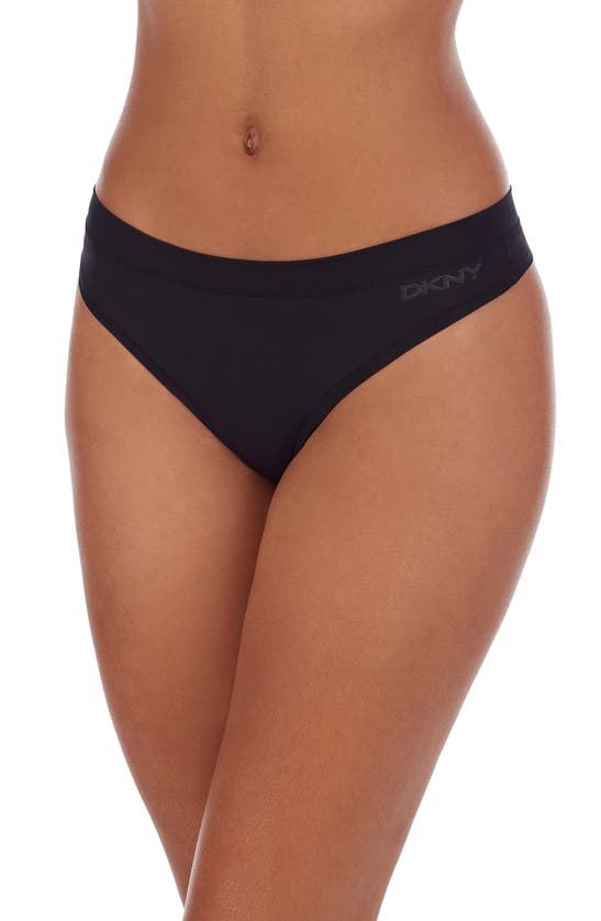 Dkny Litewear Active Comfort Hipster Panties In Black