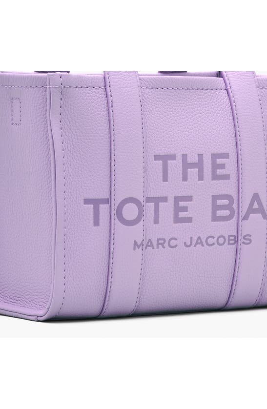 Shop Marc Jacobs The Leather Small Tote Bag In Wisteria