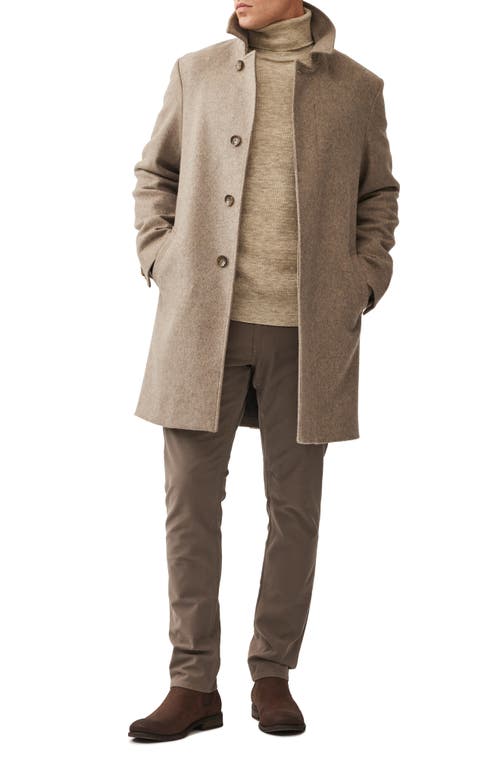 Shop Rodd & Gunn Mt. Florence Wool Blend Overcoat In Fawn