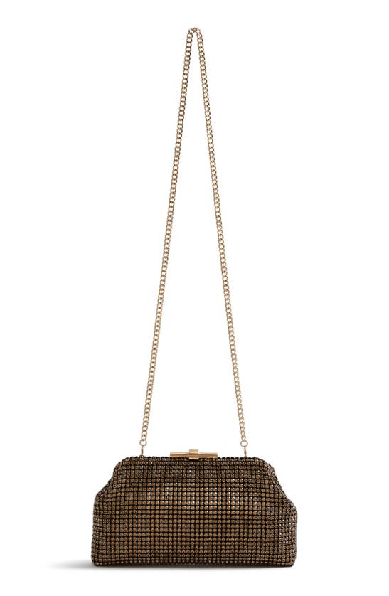 Reiss Adaline Crystal Clutch In Gold