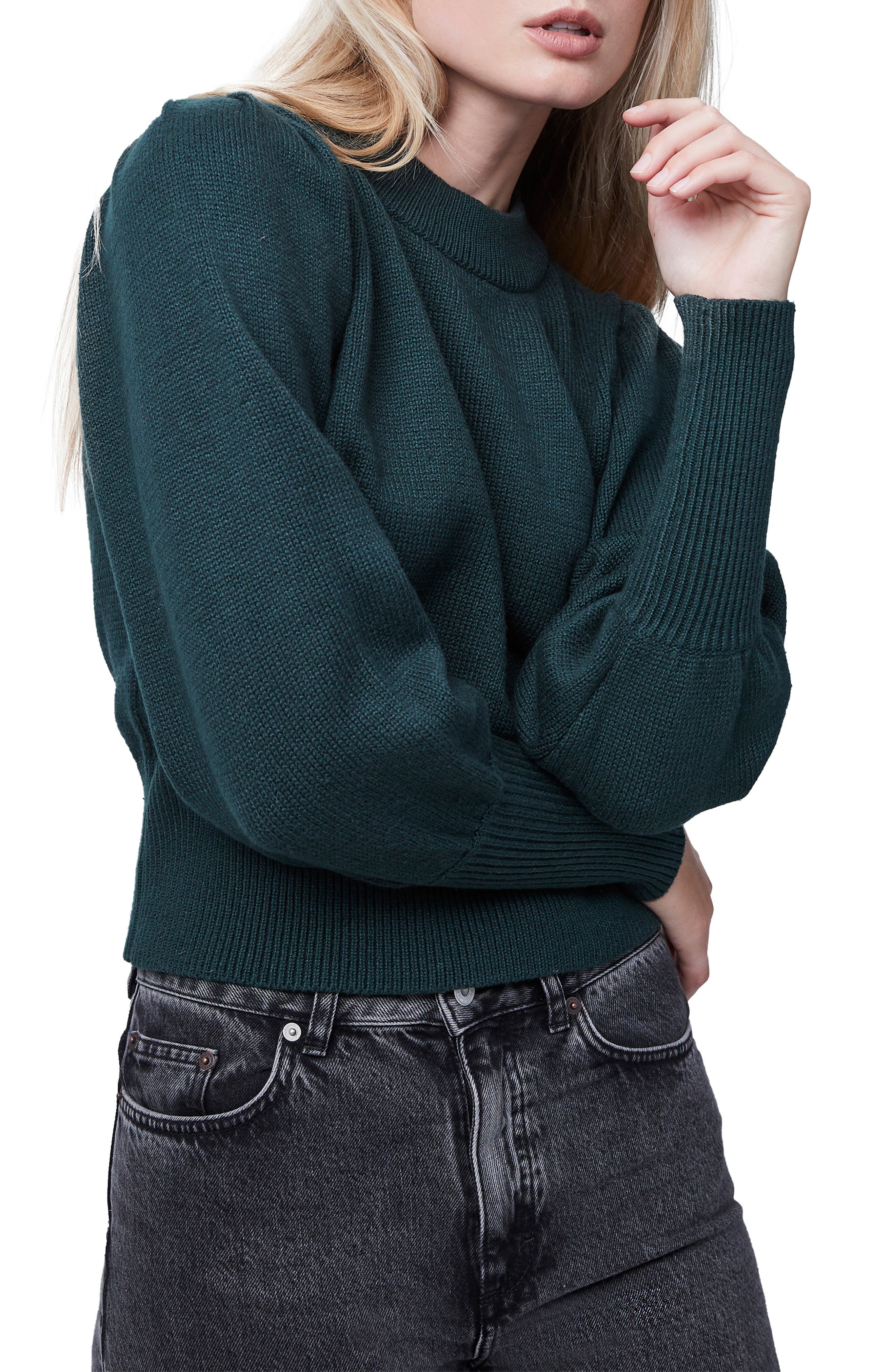 french connection puff sleeve sweater