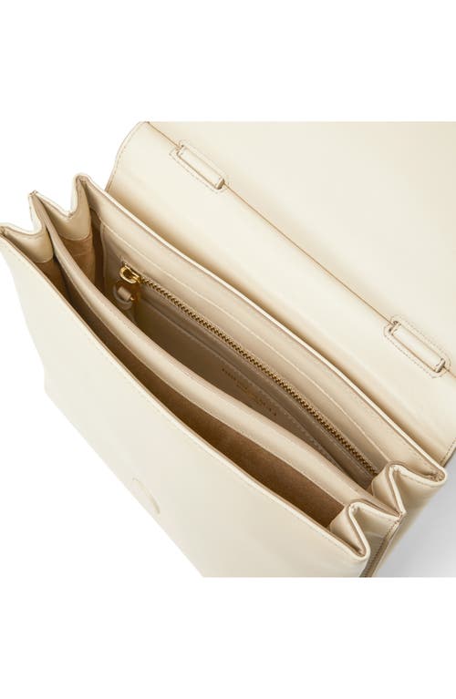 Bruno Magli Etta Slim Leather Satchel In Cream