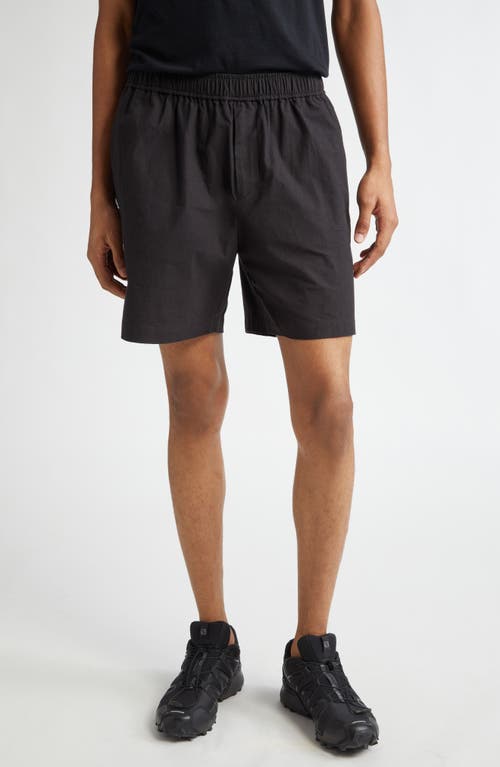 Shop John Elliott Kennedy Cotton Drawstring Shorts In Black