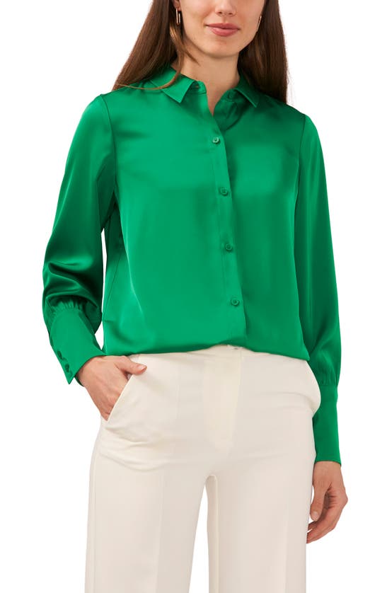 Halogen Button-up Shirt In Jolly Green