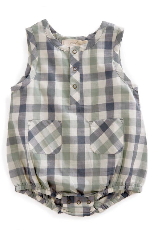 Pehr Checkmate Sleeveless Organic Cotton Bodysuit in Green