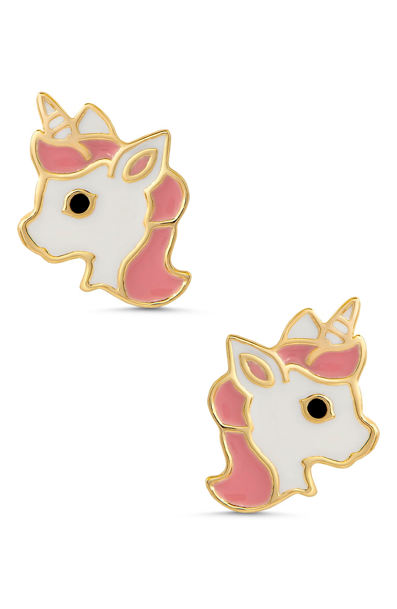 unicorn gold earrings