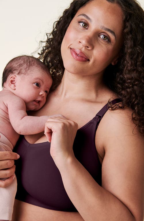 Shop Bravado Designs Body Silk Seamless Recycled Nylon Blend Wireless Maternity/nursing Bra In Cherry