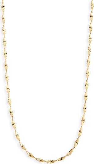 14k gold online twisted chain necklace