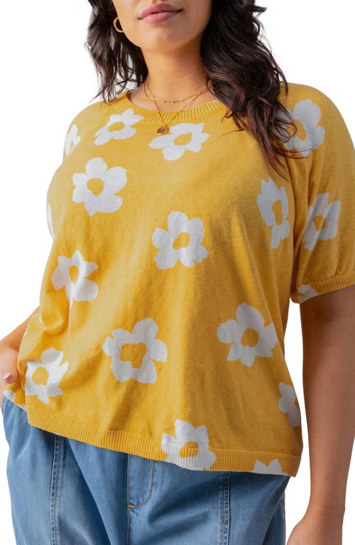 Sanctuary Sunny Days Print Sweater In Yellow