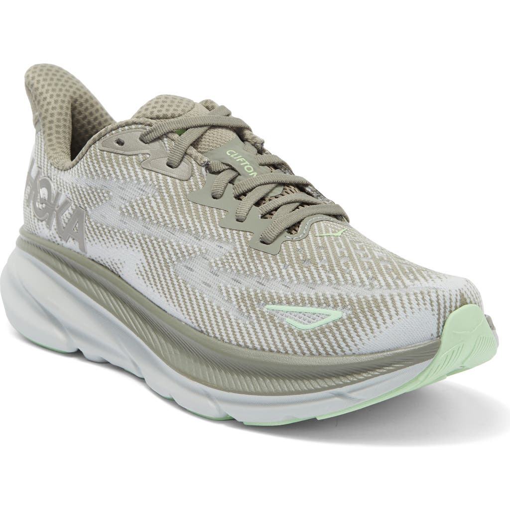 Hoka Clifton 9 Running Shoe In Gray