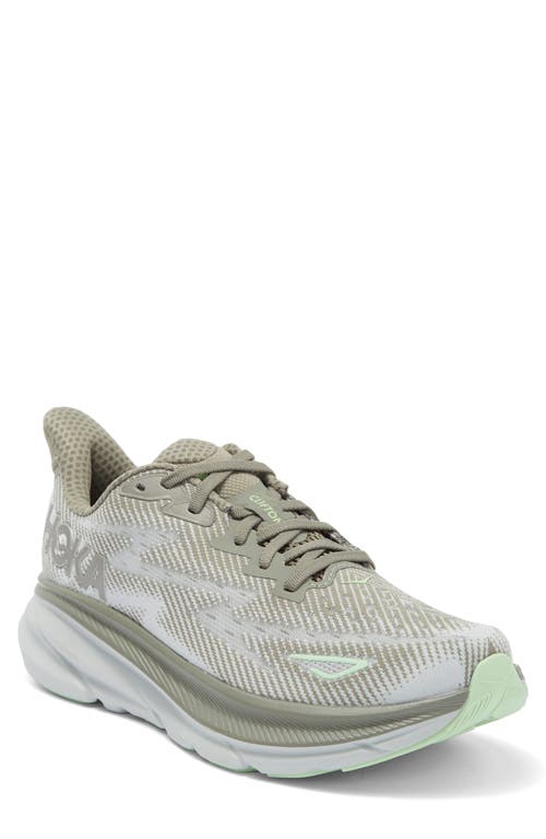 Shop Hoka Clifton 9 Running Shoe In Olive Haze/mercury