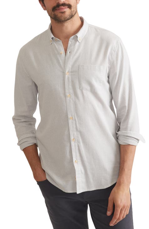 California Stripe Oxford Cotton Button-Down Shirt