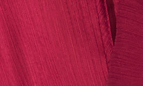 Vince Camuto Ruffle Detail Textured Top In Deep Sangria