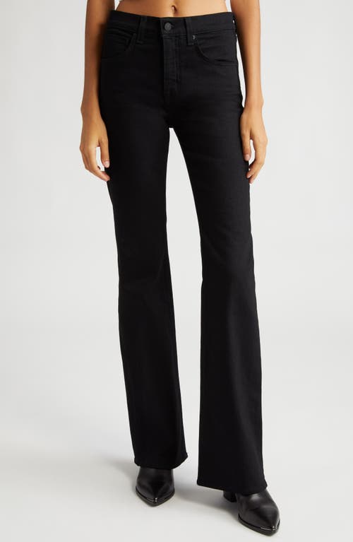 Nili Lotan Celia High Waist Bootcut Jeans Distressed Black at Nordstrom,