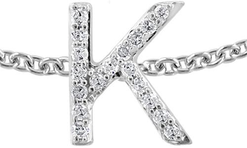 Shop Effy Sterling Silver Diamond Initial Bracelet In Silver/k