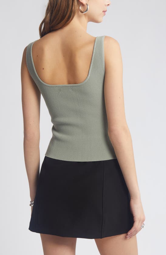 Shop Open Edit Luxe Sculpt Tank In Green Halo