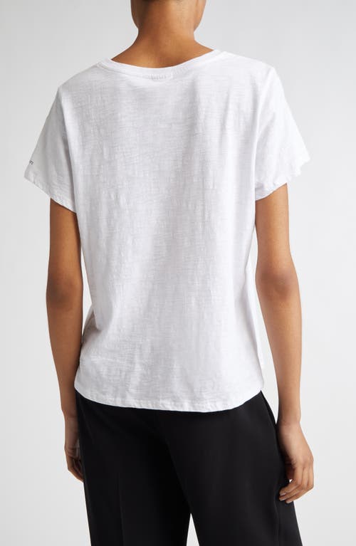 Shop Cinq À Sept Mon Amour Beaded Graphic Cotton T-shirt In White/black