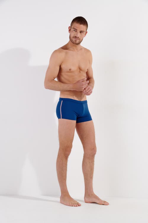 Hom Nautical Cup Swim Shorts In Navy