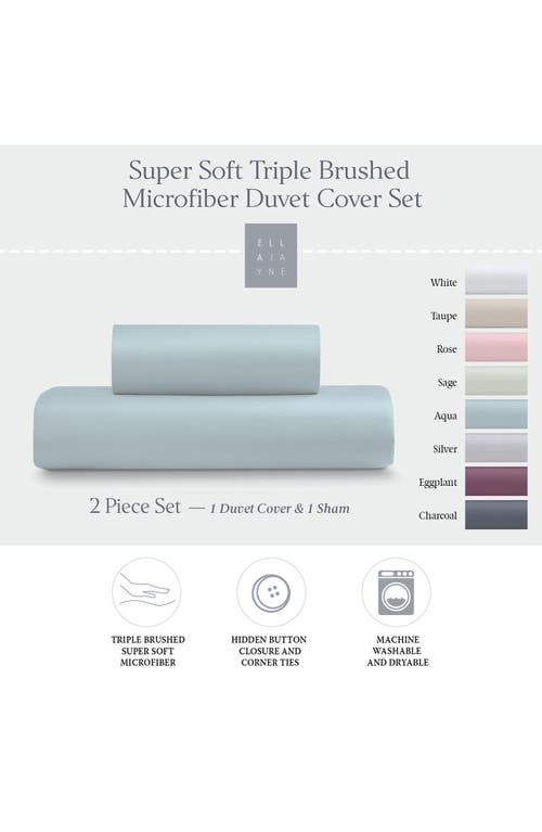 Ella Jayne Home Triple Brushed Duvet Cover & Sham Set In Aqua