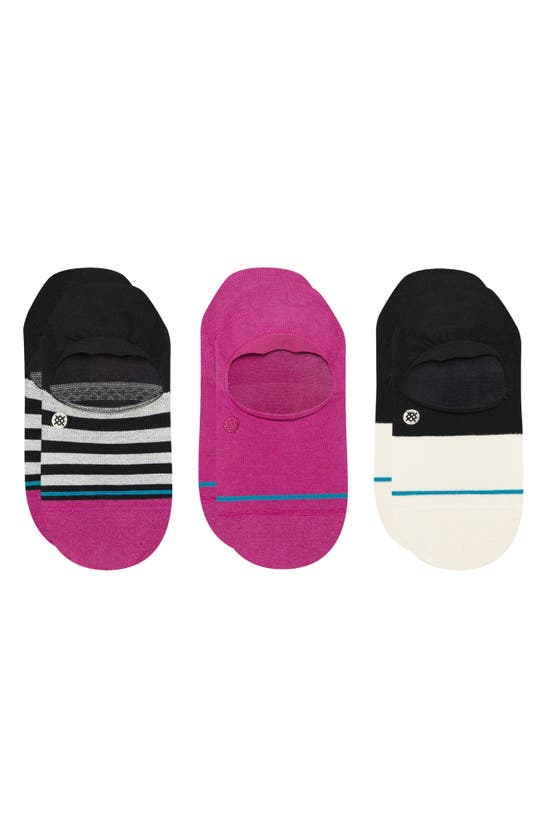 Stance Absolute Assorted 3-pack No-show Socks In Magenta