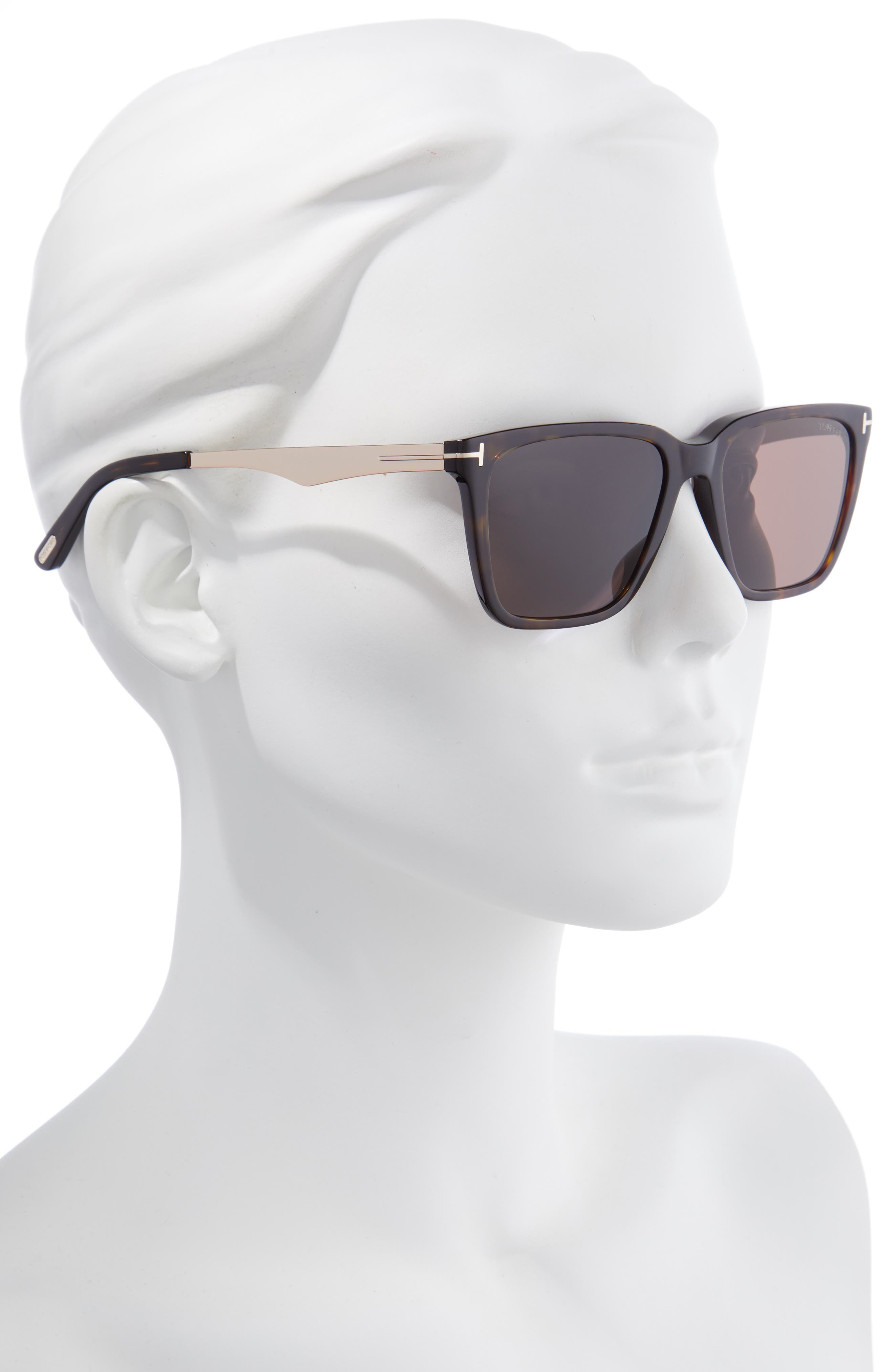 TOM FORD Garrett 54mm Polarized Square Sunglasses in Dark Havana/Rose  Gold/Brown | Smart Closet