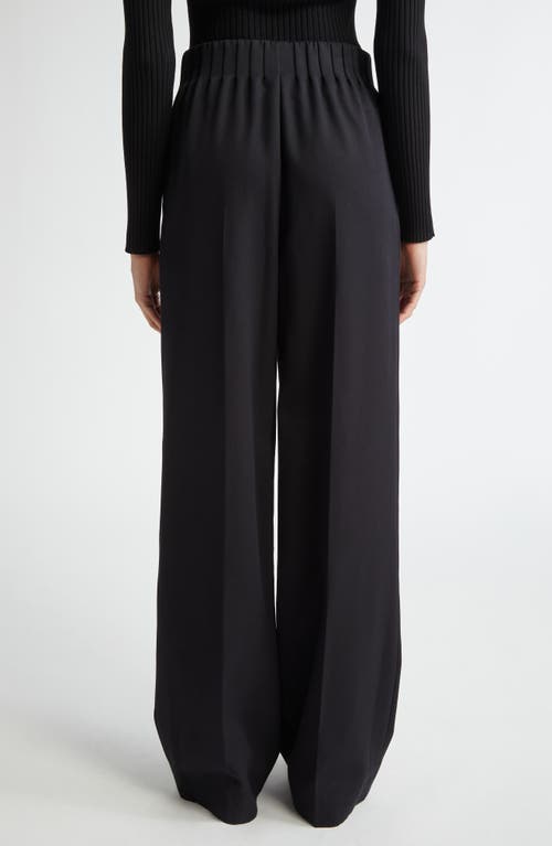 Shop Fforme Maud Oversize Cotton & Wool Pull-on Pants In Black