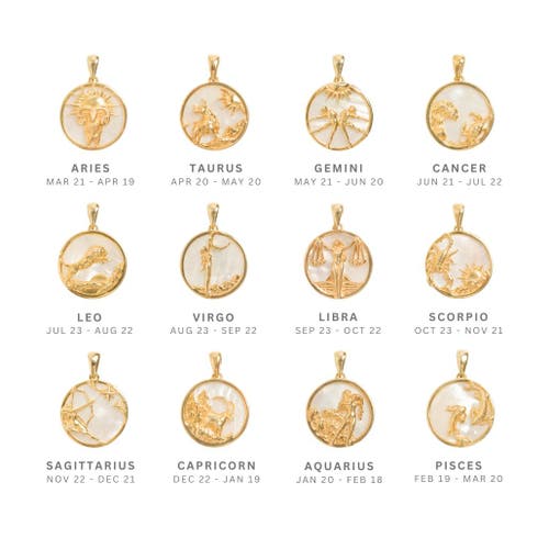 Freya Rose Zodiac Pendant In Leo