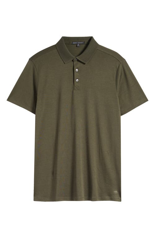 Shop Robert Barakett Georgia Pima Cotton Polo In Olive