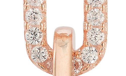 Chloe & Madison Chloe And Madison 14k Rose Gold Plated Cz Link Drop Earrings In Rose Gold