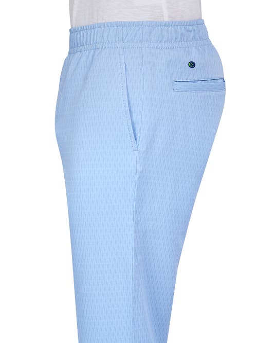 Construct Con.struct Diamond Print Drawstring Performance Pants In Lt Blue