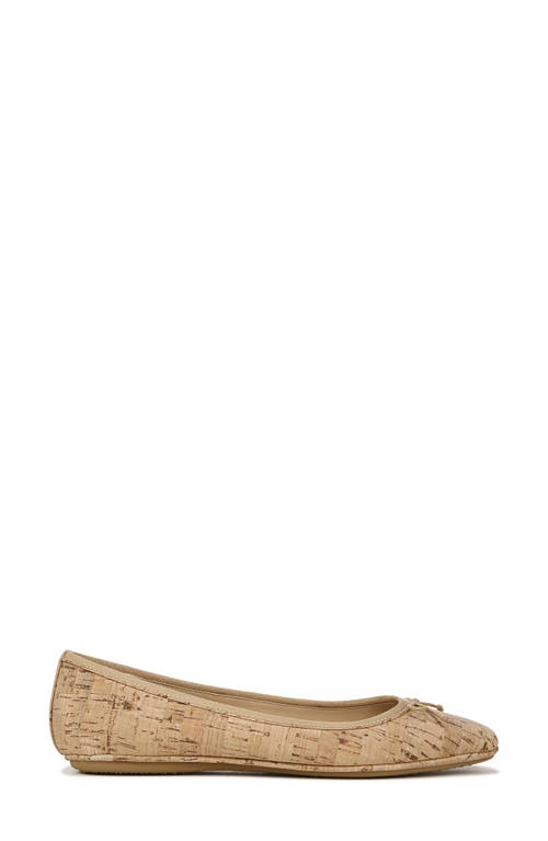 Veronica Beard Beatrix Leather Bow Ballerina Flats In Natural