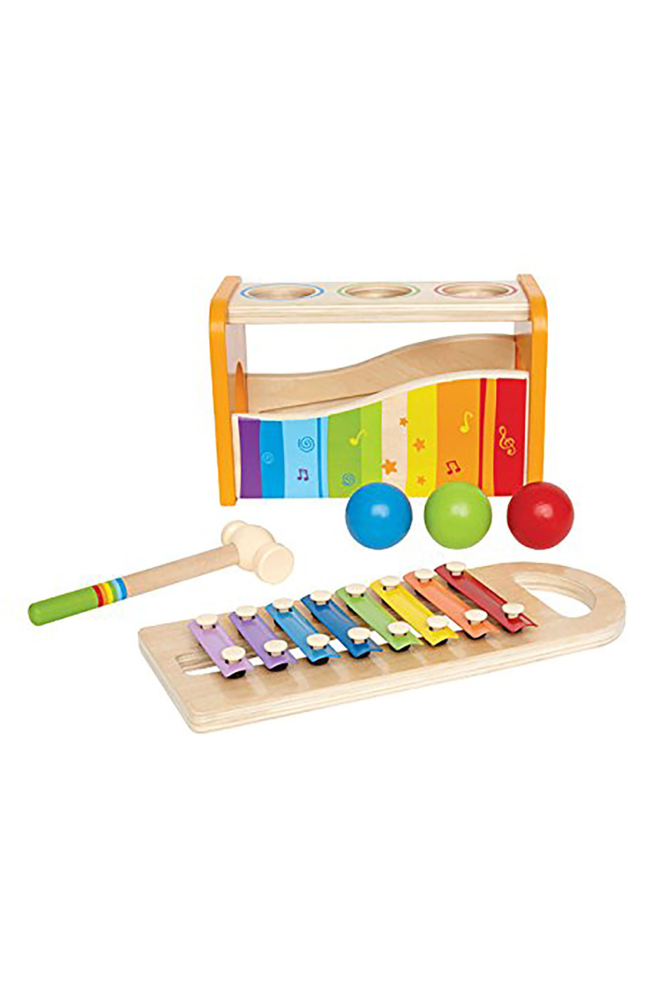 Hape Pound & Tap Bench with Slide Out Xylophone - Award Winning Durable Wooden Musical Pounding Toy for Toddlers (B00712O2D6)