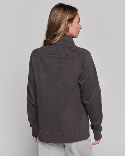 Rebody Active Effortless Fleece Oversized Jacket In Phantom Grey