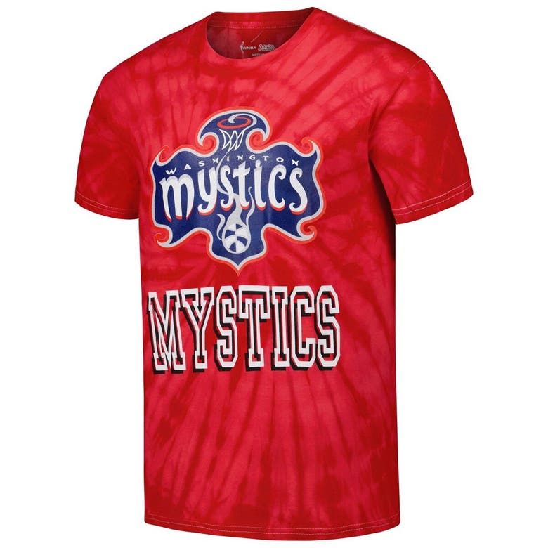 Shop Stitches Unisex  Red Washington Mystics Tie-dye Logo T-shirt