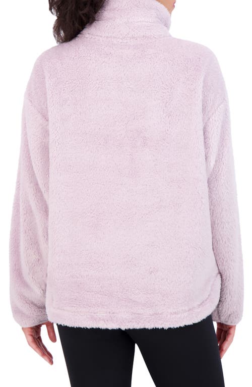 Sage Collective Sage Collective Satin Trim Faux Shearling Tunic In Iris