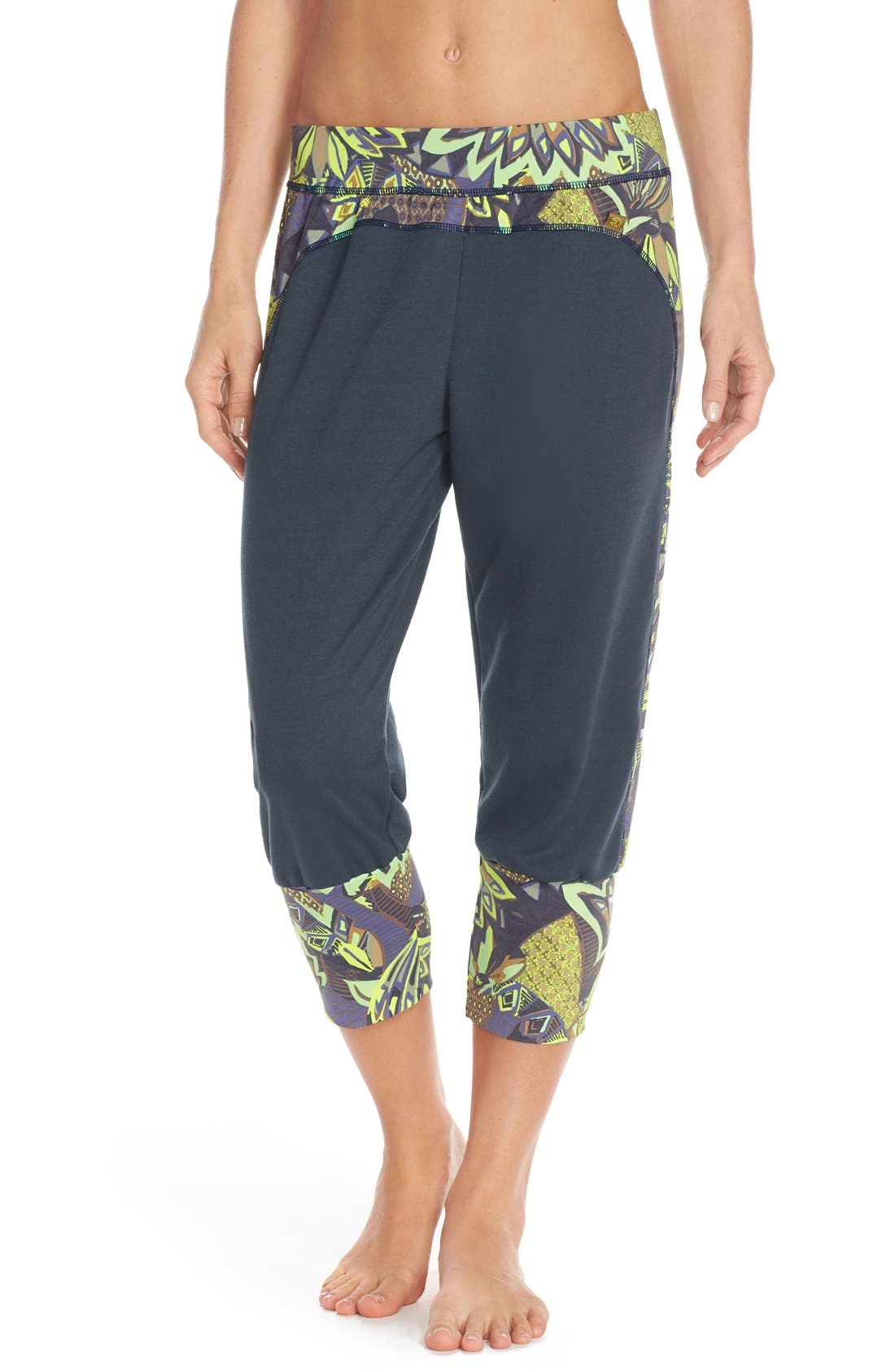 Maaji 'Blazing Teal' Crop Yoga Pants Nordstrom