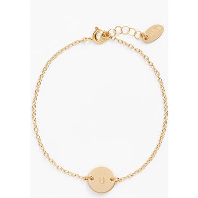 Nashelle Initial Mini Disc Bracelet