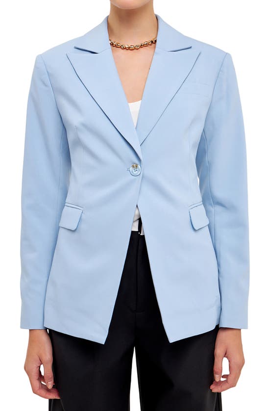 Grey Lab One-button Blazer In Light Blue