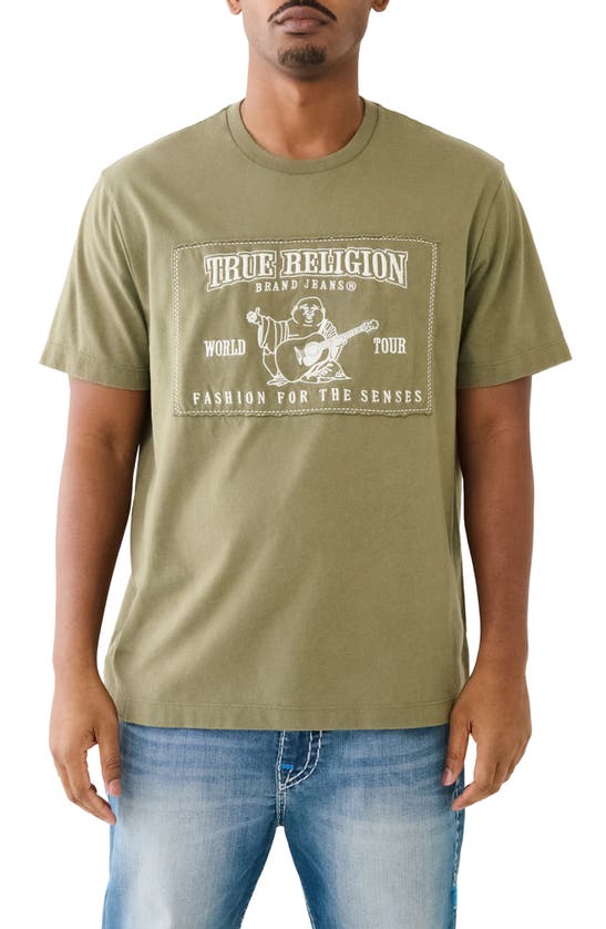 Shop True Religion Brand Jeans Relaxed Graphic T-shirt In Kalamata