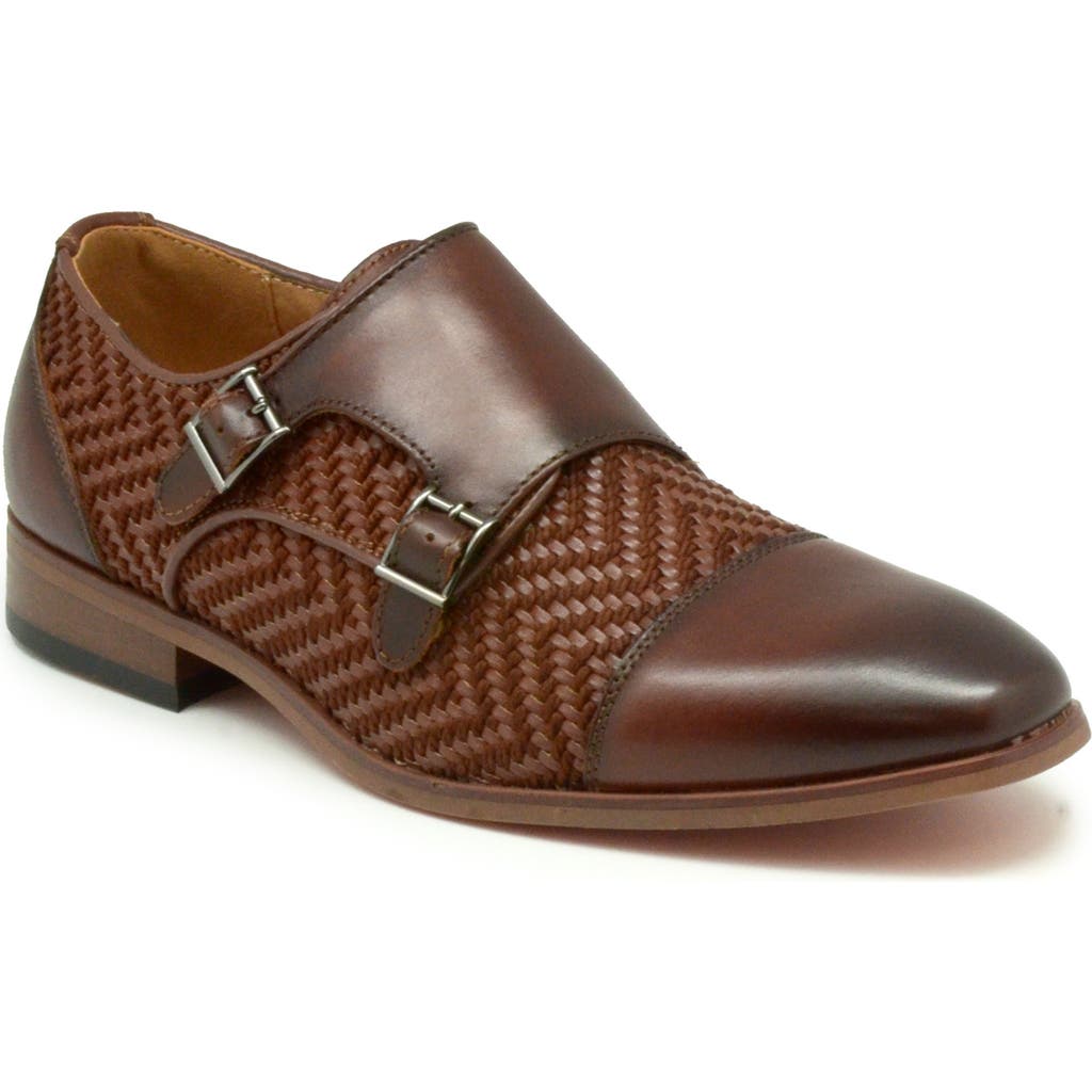 La Milano Wakefield Double Monk Strap Shoe In Brown