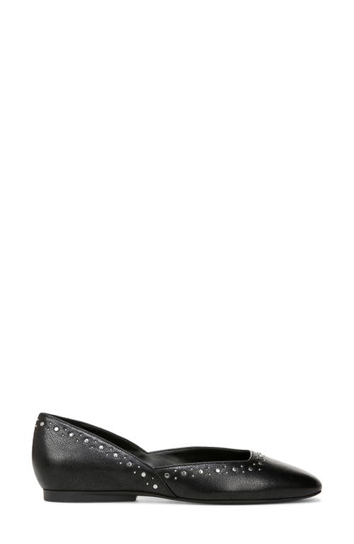 Naturalizer Cody Skimmer Flat In Black Leather